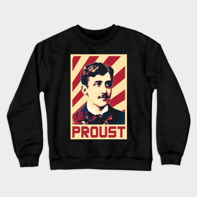 Marcel Proust Retro Crewneck Sweatshirt by Nerd_art